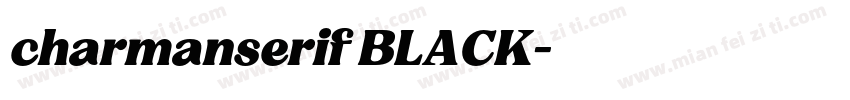 charmanserif BLACK字体转换